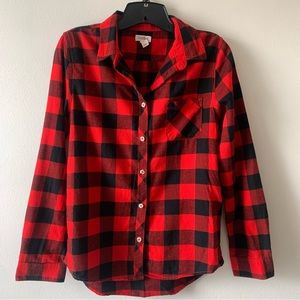 Cat & Jack Red Black Flannel Size XL